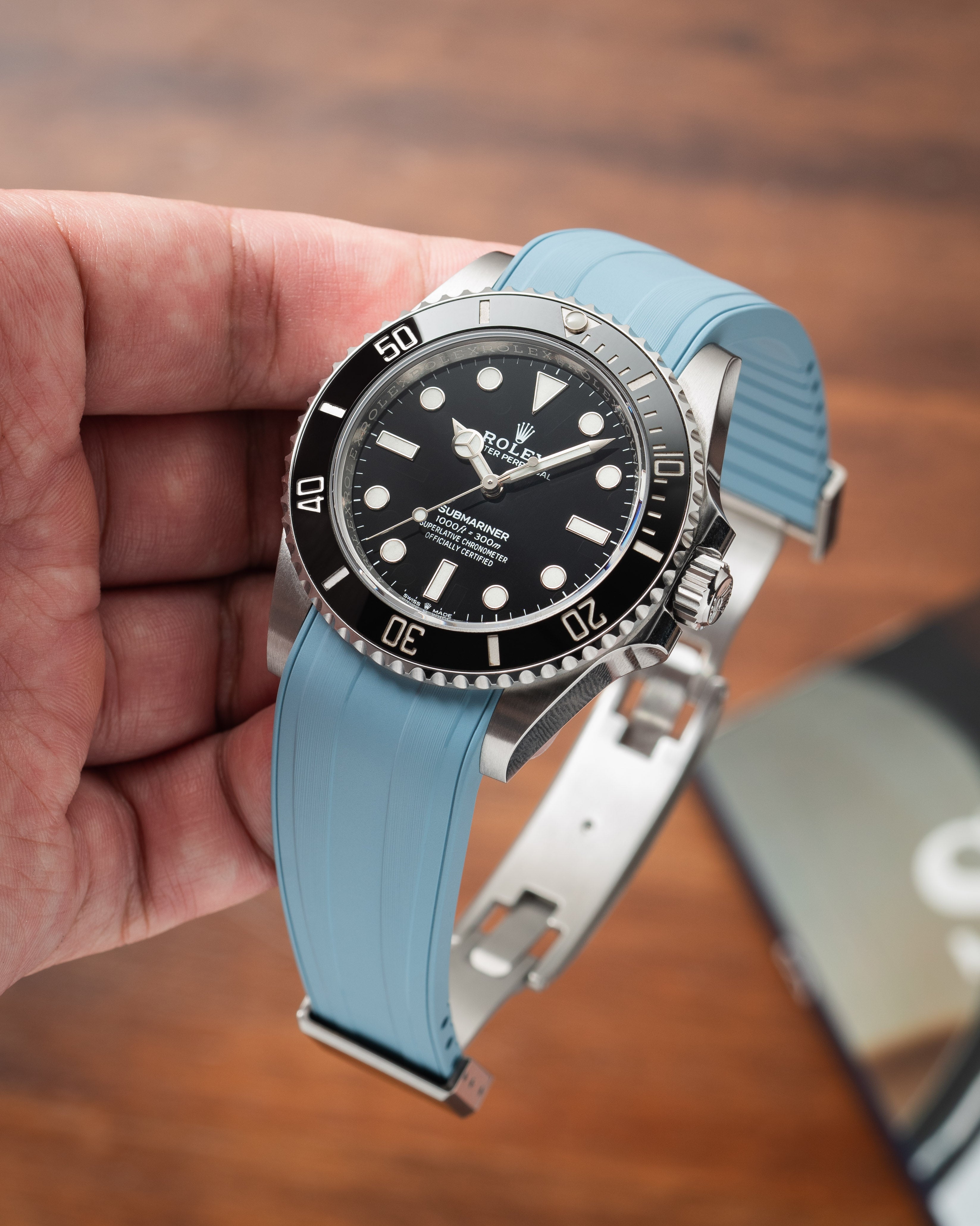 Baby Blue CTS Rubber Strap for Rolex Submariner 41mm – Delugs