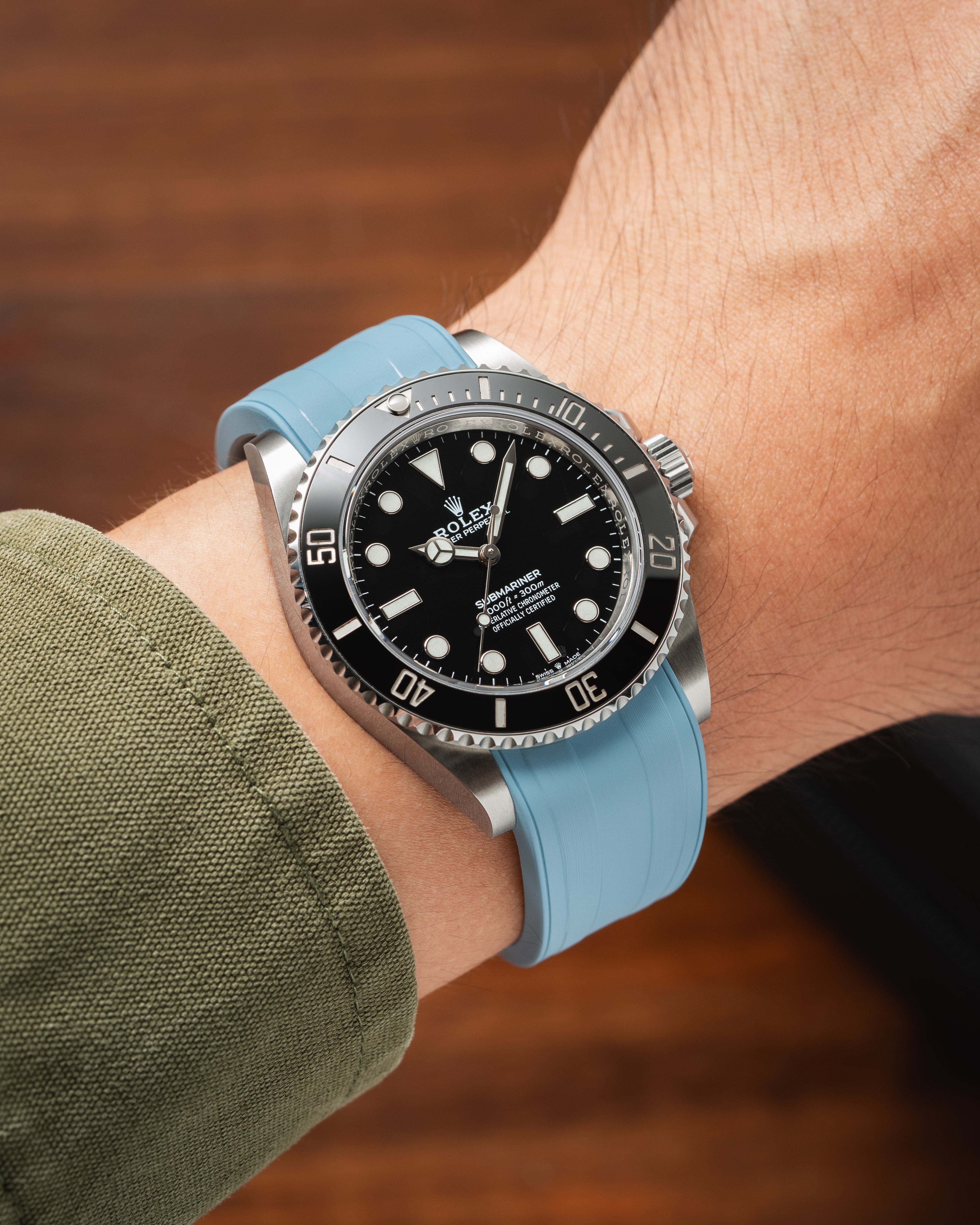 Baby Blue CTS Rubber Strap for Rolex Submariner 41mm – Delugs