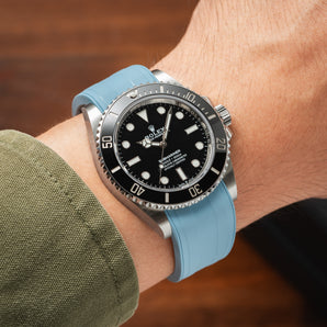 Baby Blue CTS Rubber Strap for Rolex Submariner 41mm