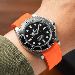 Orange CTS Rubber Strap for Rolex Submariner 41mm