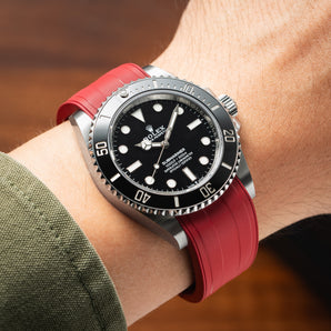 Red CTS Rubber Strap for Rolex Submariner 41mm