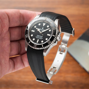 Black CTS Rubber Strap for Rolex Submariner 41mm
