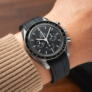Black CTS Rubber Strap for Omega Speedmaster