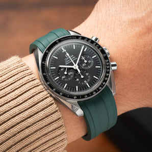 Emerald Green CTS Rubber Strap for Omega Speedmaster