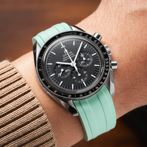 Mint Green CTS Rubber Strap for Omega Speedmaster