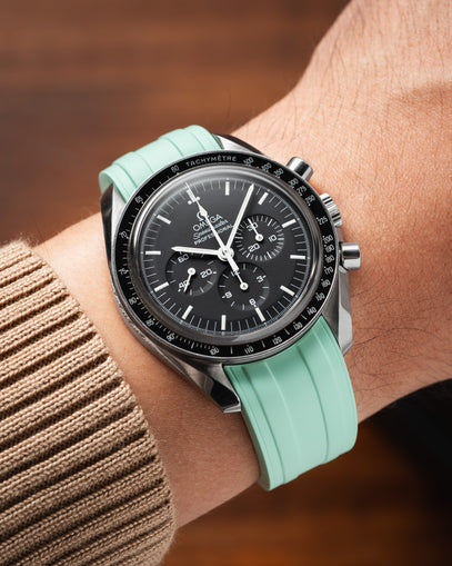 Overstock: Mint Green CTS Rubber Strap for Omega Speedmaster - Image 2