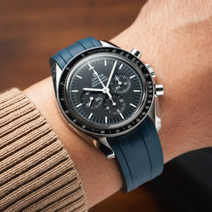 Navy CTS Rubber Strap for Omega Speedmaster