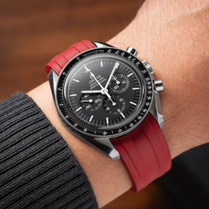 Red CTS Rubber Strap for Omega Speedmaster