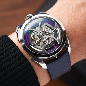 Purple Curved CTS Rubber Strap for MB&F MAD1