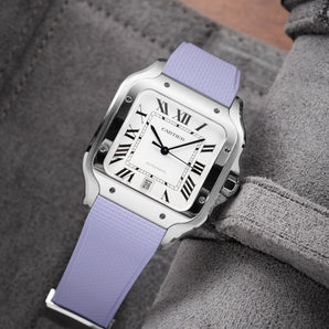 Lavender Sailcloth CTS Rubber Strap for Cartier Santos de Cartier