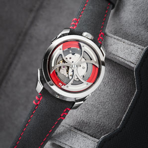 Dark Grey Alcantara (Red) Strap for MB&F MAD1