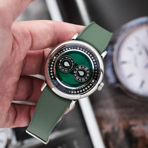 Olive Green Curved Rubber CTS Strap