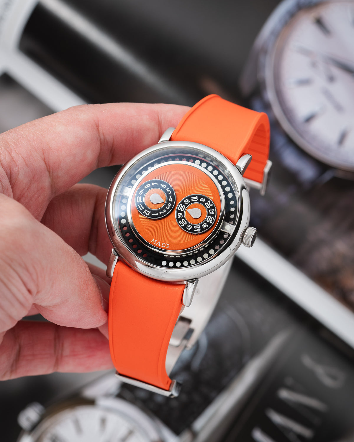 Orange Curved CTS Rubber Strap - Rubber Watch Strap · 20 