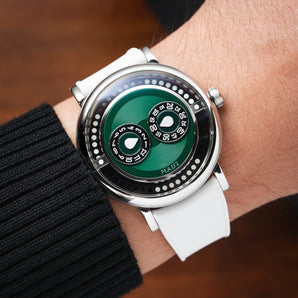 White Curved Rubber CTS Strap