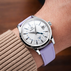 Lavender Rubberised Leather (Smooth) Slim Strap