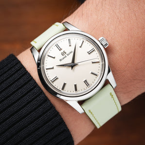 Sage Green Rubberised Leather (Smooth) Slim Strap
