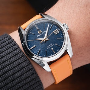 Sun Yellow Rubberised Leather (Smooth) Slim Strap