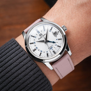 Dusty Pink Chevre Slim Strap