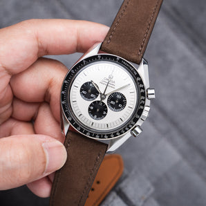 Dark Brown Nubuck Slim Strap