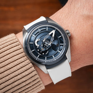 White CTS Rubber Strap for Ulysse Nardin Freak X