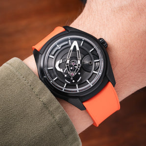 Orange CTS Rubber Strap for Ulysse Nardin Freak X