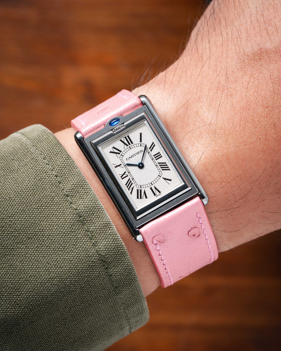 Matte Pink Ostrich Body Strap