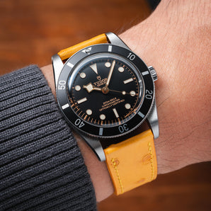 Matte Sun Yellow Ostrich Body Strap