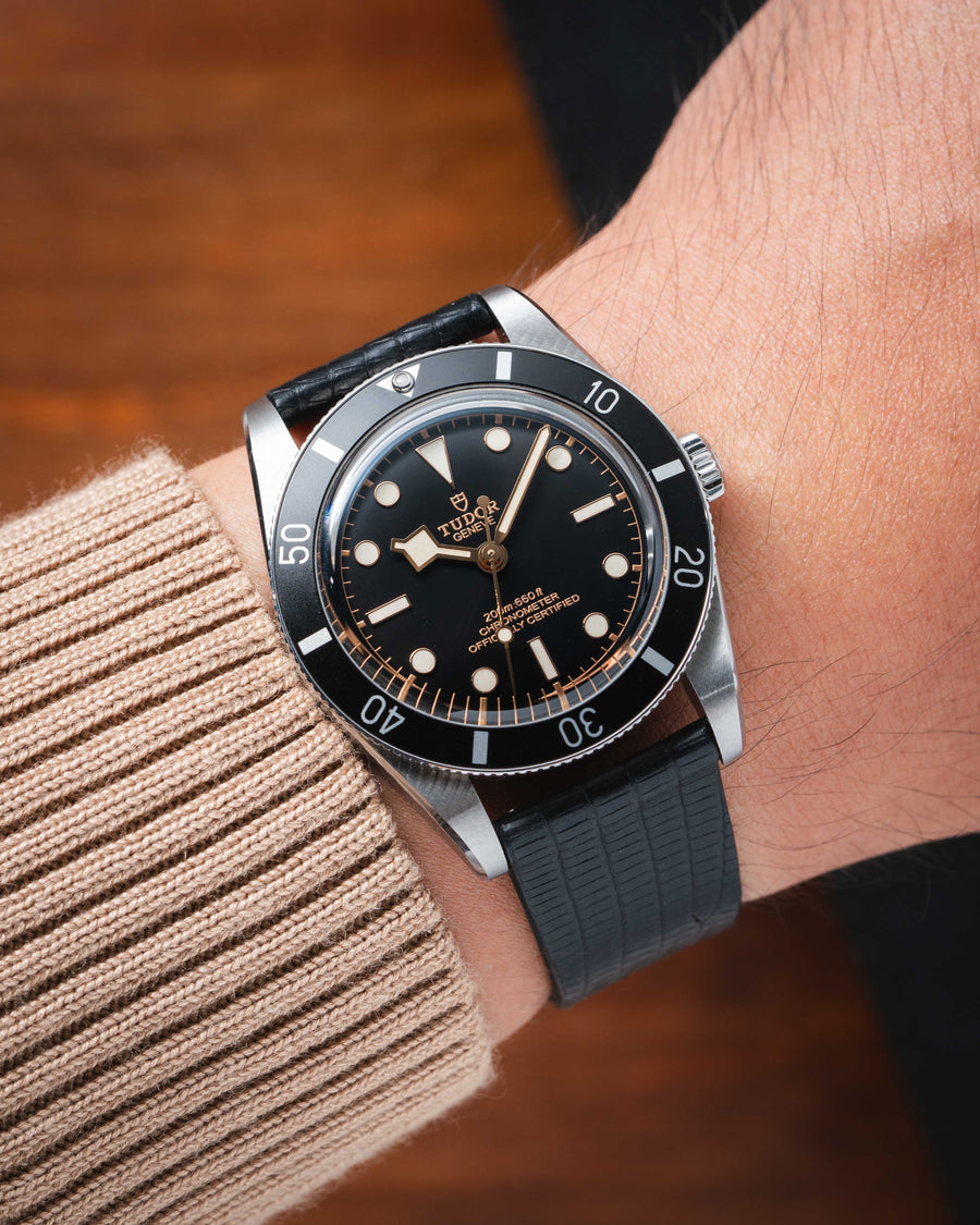 Matte Black Lizard Strap
