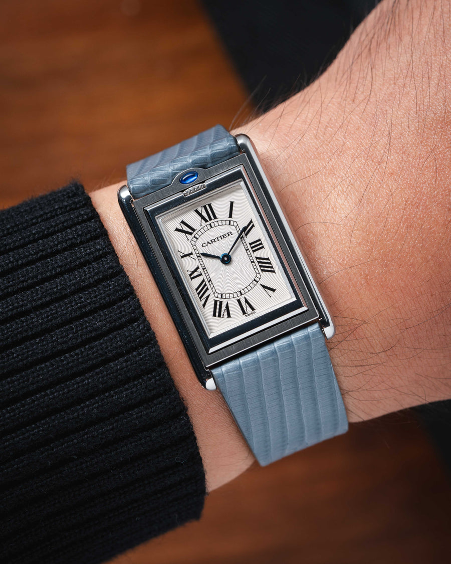 Matte Blue Grey Lizard Strap