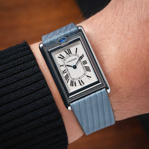 Matte Blue Grey Lizard Strap