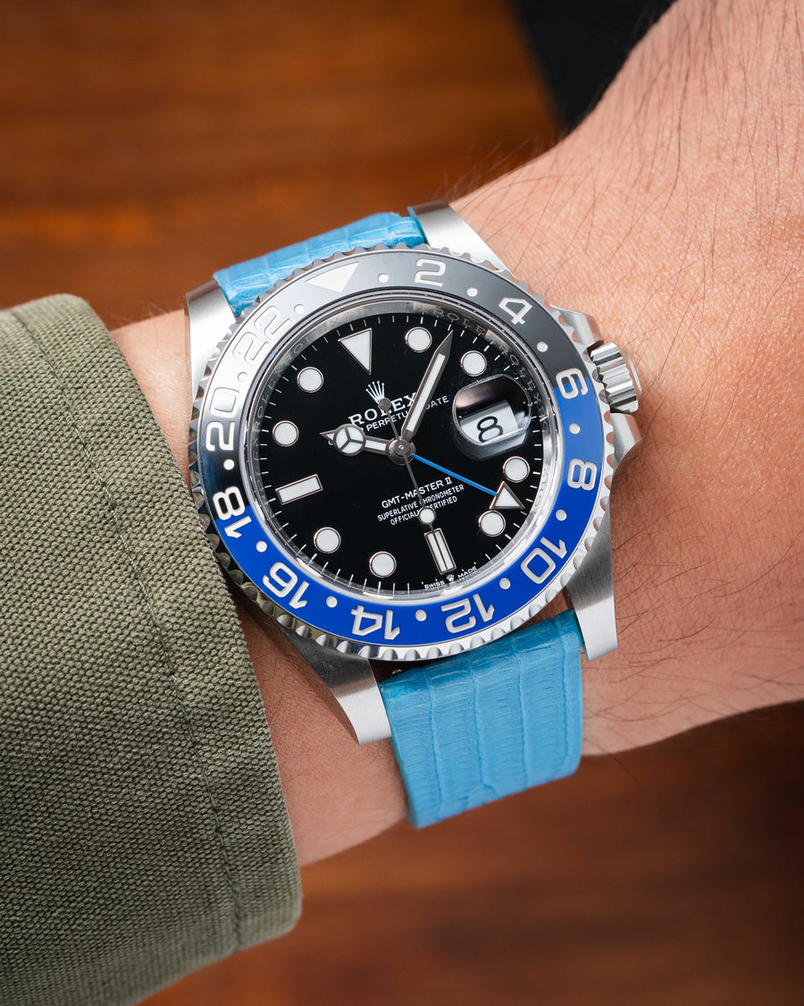 Matte Denim Lizard Strap