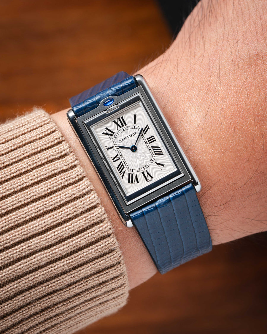 Matte Navy Lizard Strap