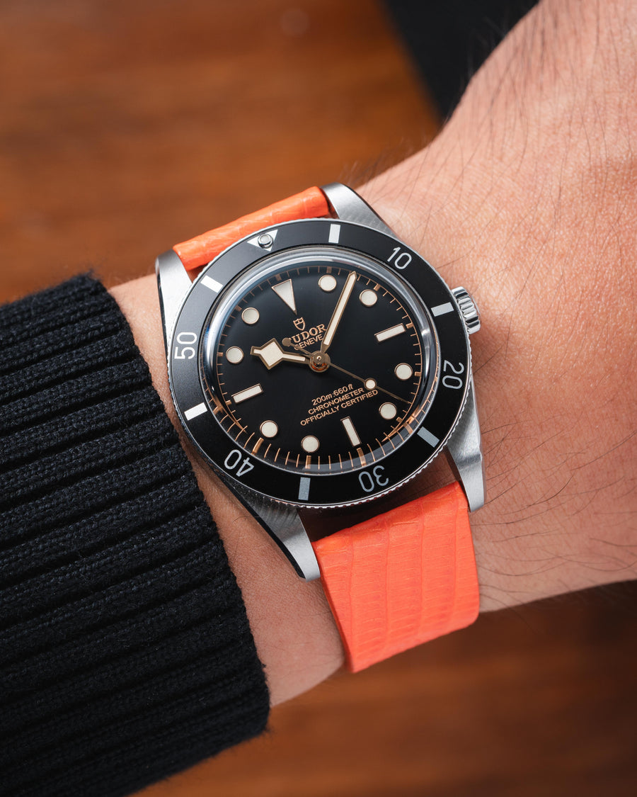 Matte Orange Lizard Strap
