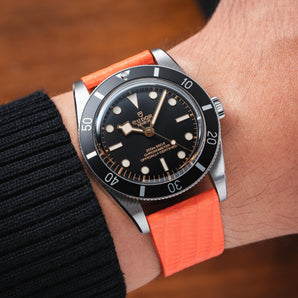Matte Orange Lizard Strap