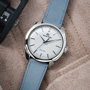 Pastel Blue Nubuck Slim Strap