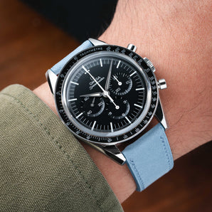 Pastel Blue Nubuck Slim Strap