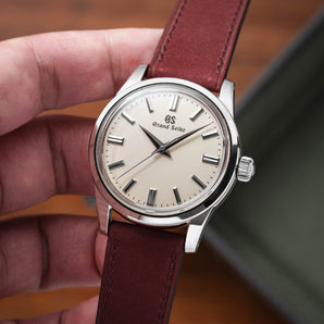 Wine Red Nubuck Slim Strap