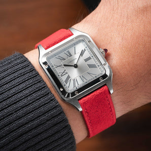 Overstock: Red Alcantara Slim Strap