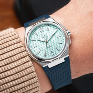 Navy Sailcloth CTS Rubber Strap for Christopher Ward The Twelve