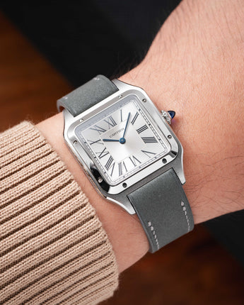 Light Grey Nubuck Strap for Cartier Santos-Dumont - Image 2