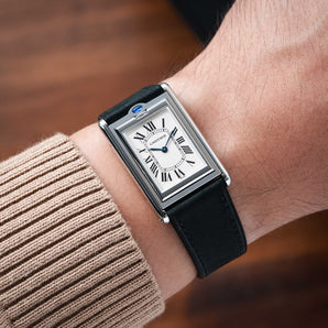 Black Nubuck Slim Strap