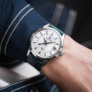 Navy Shell Cordovan Slim Strap