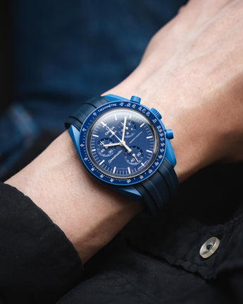 Omegaウォッチ ネイビー Navy CTS Rubber Strap for Omega Speedmaster & Swatch MoonSwatch
