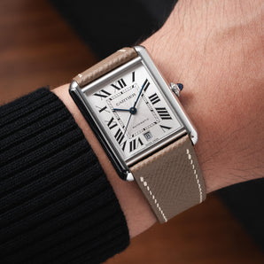 Taupe Epsom Strap for Cartier Tank