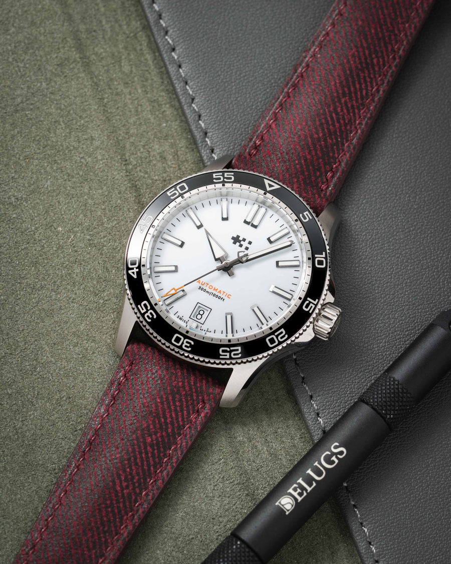 Maroon Denim Signature Strap