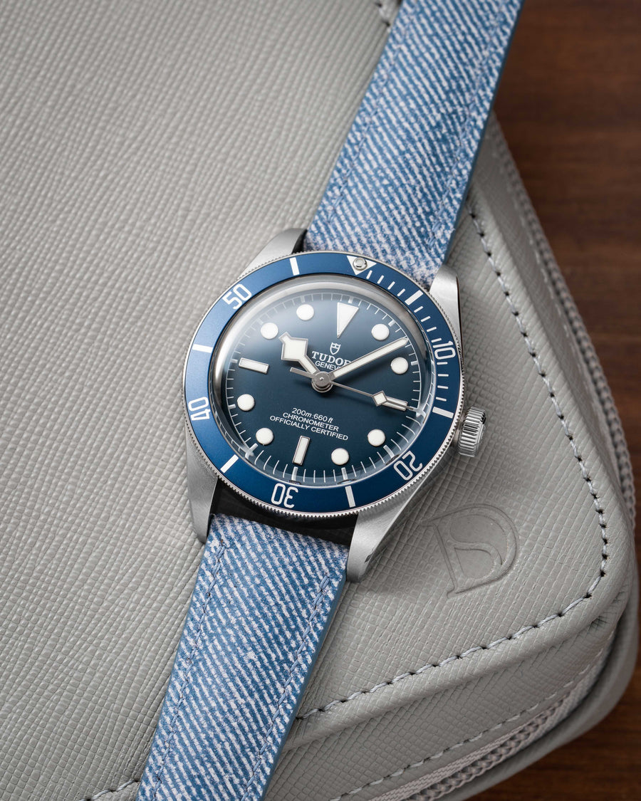 Stone Washed Denim Signature Strap