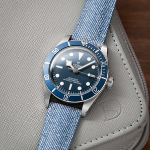 Stone Washed Denim Signature Strap