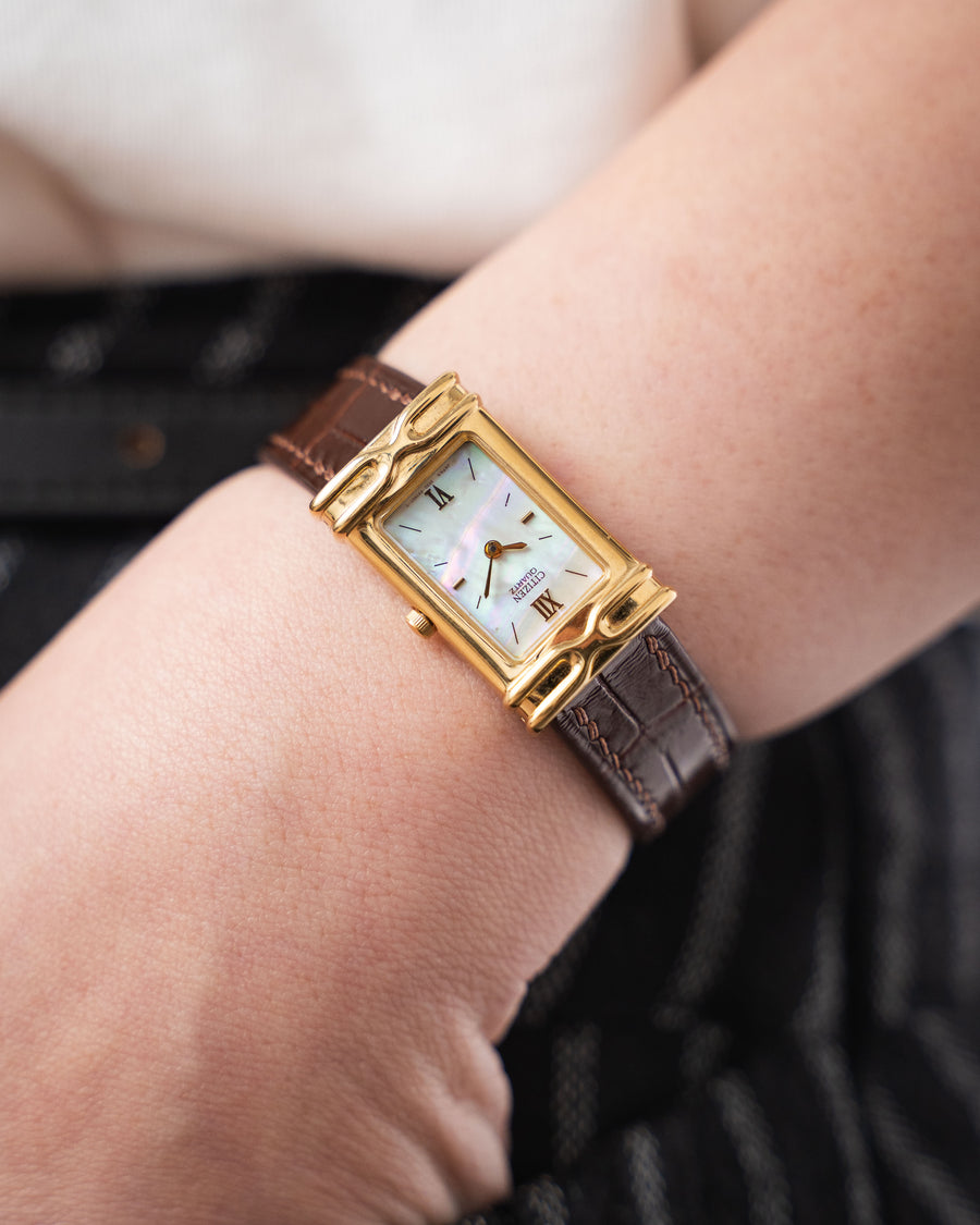 Glazed Cappuccino Alligator Slim Strap for The Petite Collection