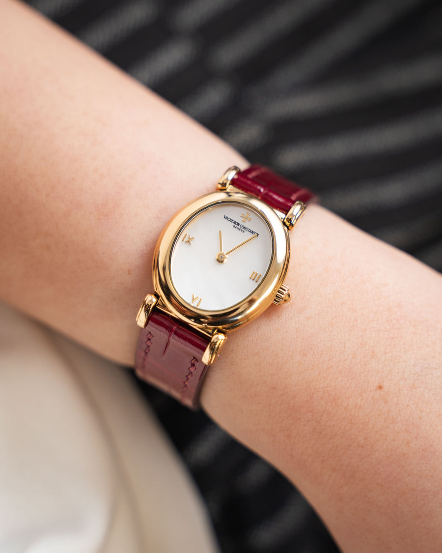 Glazed Cranberry Alligator Slim Strap for The Petite Collection