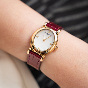 Glazed Cranberry Alligator Slim Strap for The Petite Collection